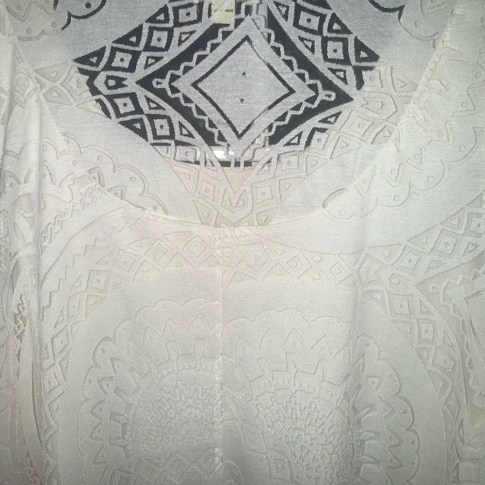 ONE WORLD Cream Crochet Lace Maxi Dress - Picture 5 of 7